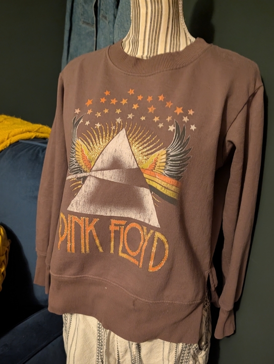 Pink Floyd Tops - Pink Floyd Brown Sweatshirt with Orange & Yellow Graphic